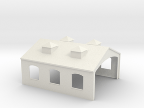 Engine Shed in White Natural Versatile Plastic