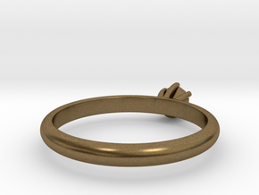 Diamond ring in Natural Bronze