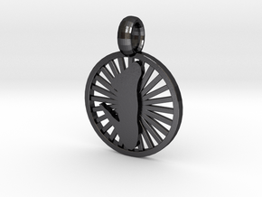 Brilliance Ashe Pendant in Polished and Bronzed Black Steel