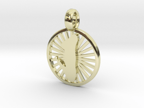 Brilliance Ashe Pendant in 14k Gold Plated Brass