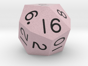 d16 Rosierhedron (Amaranth Pink) in Natural Full Color Sandstone