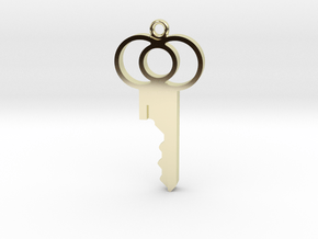 Loops Design Key - Precut for Kink3D Lock Set in 14k Gold Plated Brass
