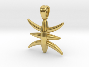 Lucky charm in Polished Brass