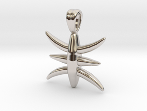 Lucky charm in Rhodium Plated Brass