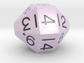 Polyhedral d18 (Rounded, Lavender) in Smooth Full Color Nylon 12 (MJF)