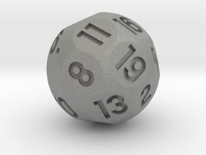 d19 Sphere Dice (old) in Gray PA12