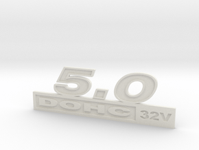 50-DOHC32 Fender Emblem in White Natural Versatile Plastic