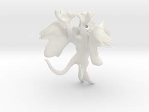 Monster created with Leo 3D Mouse in White Natural Versatile Plastic