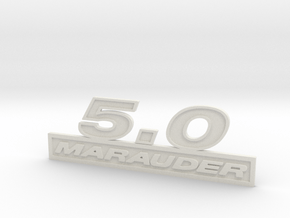 50-MARAUDER Fender Emblem in White Natural Versatile Plastic