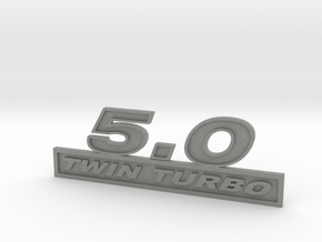 50-TWINTURBO Fender Emblem in Gray PA12 Glass Beads