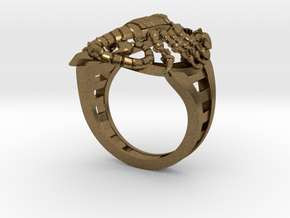 Mech Scorpion Ring Size 10 in Natural Bronze