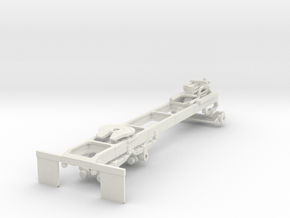 1/50th tandem axle Frame for  K100 sleeper cab in White Natural Versatile Plastic