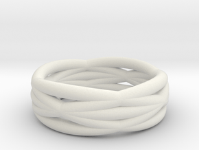 Infinity ring in White Natural Versatile Plastic
