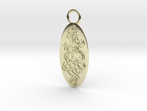 Lighthouse Octopus B&B Pendant in 14k Gold Plated Brass