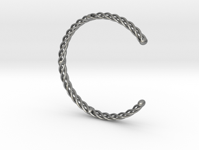 Spiral Bracelet Cuff Medium in Natural Silver