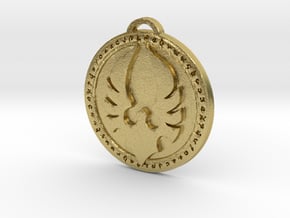 High Elf Blood Elf Faction Medallion in Natural Brass