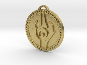 Draenei Faction Medallion (Modern) in Natural Brass