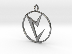 Thunderous V in Polished Silver