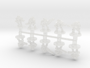 Space Commies Invisible Suits 6mm miniature set sw in Clear Ultra Fine Detail Plastic