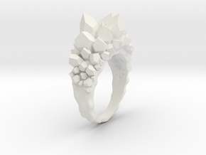 Crystal Ring Size 8 in White Natural Versatile Plastic