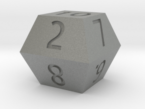 Fourfold Polyhedral d10 (Regular Edition) in Gray PA12