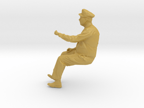 Seated motorman figure O or HO scale in Tan Fine Detail Plastic: 1:48 - O
