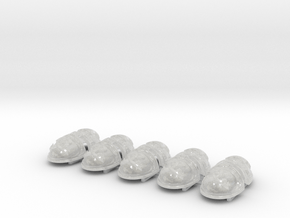 10x Coiled Serpents - Osiris Shoulder Pads in Clear Ultra Fine Detail Plastic