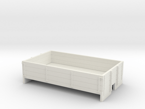 OO9 3 plank dropside open wagon in White Natural Versatile Plastic