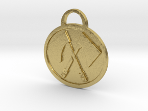 Clangeddin Holy Symbol in Natural Brass