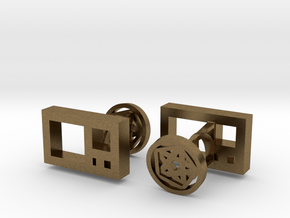 Golden Ratio Cufflinks in Natural Bronze