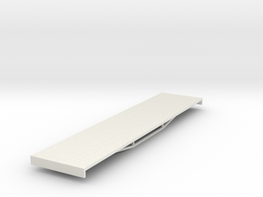  OO9 bogie flat (long) in White Natural Versatile Plastic