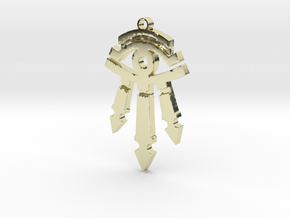 Kirin Tor Eye Pendant - Small in 14k Gold Plated Brass