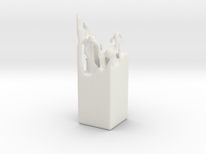 Splash Vase or Candle stand in White Natural Versatile Plastic