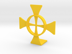 Symbol Stand in Yellow Processed Versatile Plastic