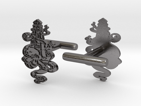 Octopus Lighthouse Cufflinks  in Processed Stainless Steel 316L (BJT)