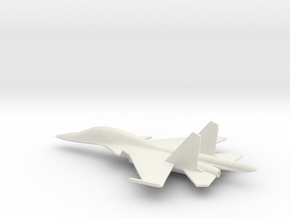 Sukhoi Su-34 Fullback (w/o landing gears) in White Natural Versatile Plastic: 6mm