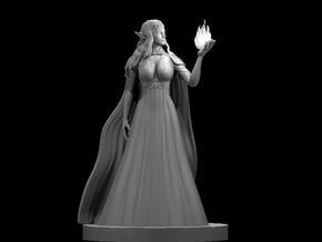 Elf Female Sorceress 3 in Clear Ultra Fine Detail Plastic