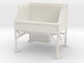 1/50th Storage Hopper Bin with metered gate in White Natural Versatile Plastic