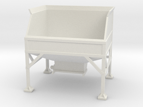 1/64th Storage Hopper Bin with metered gate in White Natural Versatile Plastic
