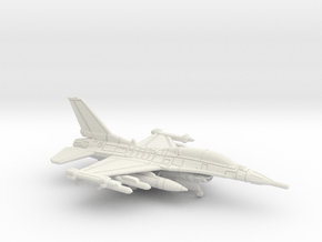 F-16D Viper (Loaded) in White Natural Versatile Plastic: 6mm