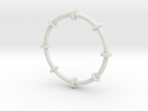 Fiddle toy bangle in White Natural Versatile Plastic