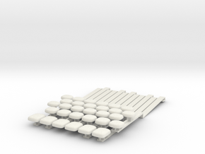 Upright piano whole tone keyboard adaptor in White Natural Versatile Plastic