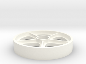 45 RPM Adaptor - Skyway BMX Mag Wheel in White Processed Versatile Plastic