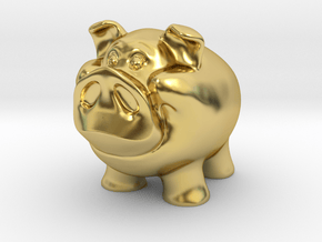 The Great Piggy Bank Adventure in Polished Brass: Small