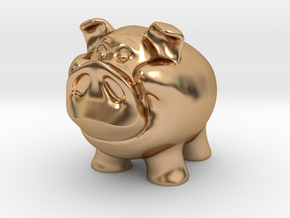 The Great Piggy Bank Adventure in Polished Bronze: Small