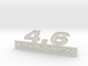 46-PANTHER Fender Emblem in White Natural Versatile Plastic