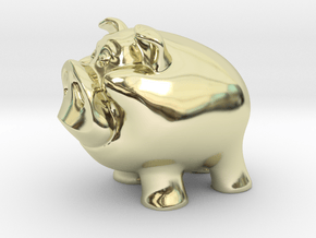 The Great Piggy Bank Adventure in 14k Gold Plated Brass: Small