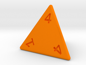 Gambler's D4 in Orange Smooth Versatile Plastic