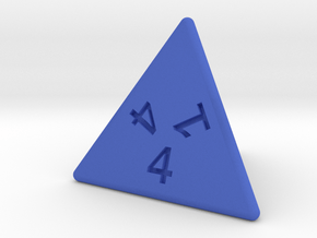 Gambler's D4 (bottom edge) in Blue Smooth Versatile Plastic
