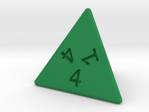 Gambler's D4 (bottom edge) in Green Smooth Versatile Plastic